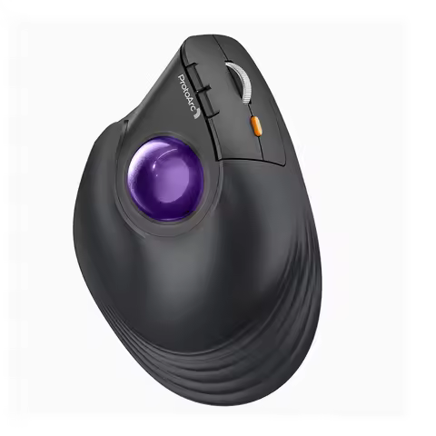 Souris trackball verticale — combinaison rollerball + prise verticale, sans fil