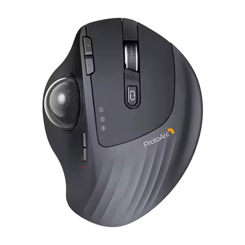 Souris trackball ergonomique professionnelle — finition mate, multi-appareils
