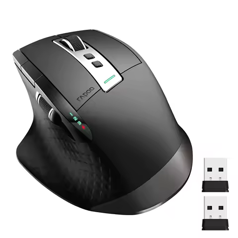 Souris sans fil rechargeable multimode — 4000 DPI, commutateur 4 appareils