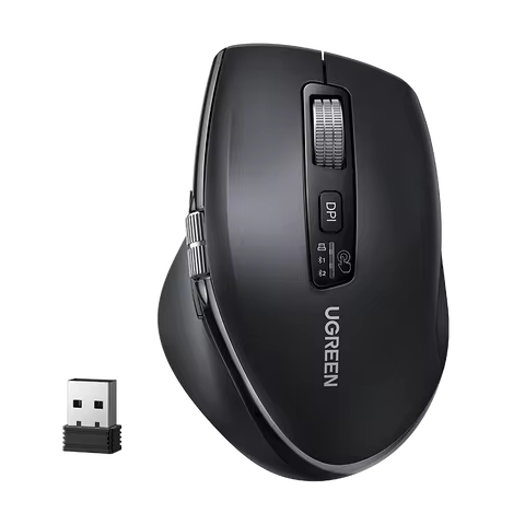 Souris sans fil défilement rapide — 5000 DPI, Bluetooth 5.4, multi-appareils