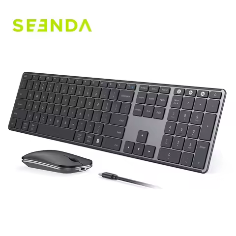 Kit clavier + souris Bluetooth sans fil — multi-appareils, fin, rechargeable